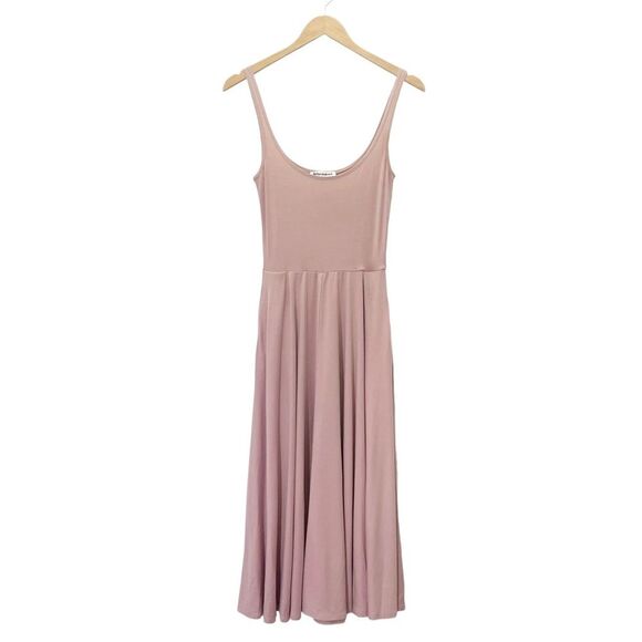 Reformation Mary Tank Dress Blush Jersey Knit Scoop Neck Midi Women's Size Small - Picture 5 of 14